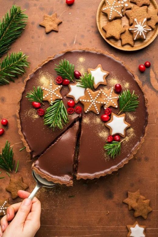 Χριστουγεννιάτικη τούρτα online παζλ