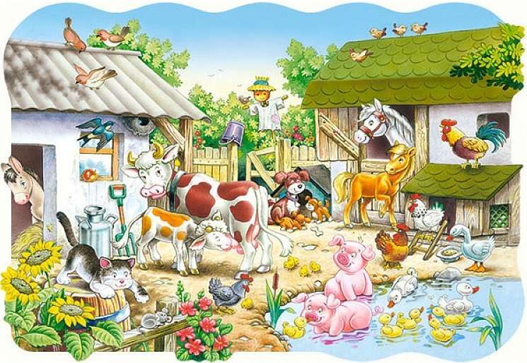 Animali da fattoria. puzzle online