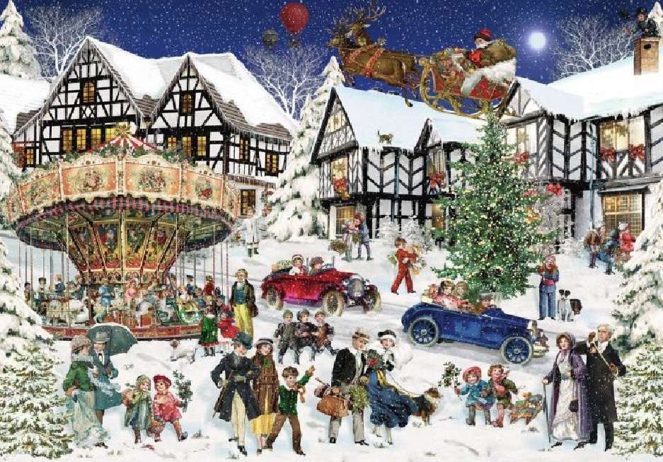 Crăciunul pe zăpadă puzzle online