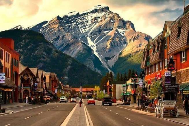 Banff, Kanada. pussel på nätet