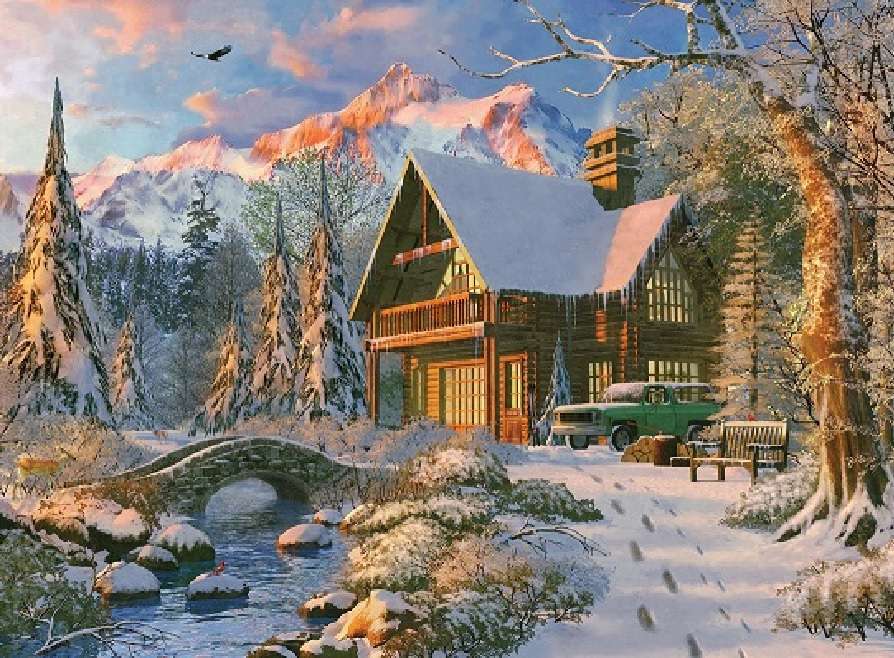 Peisajul de iarnă jigsaw puzzle online