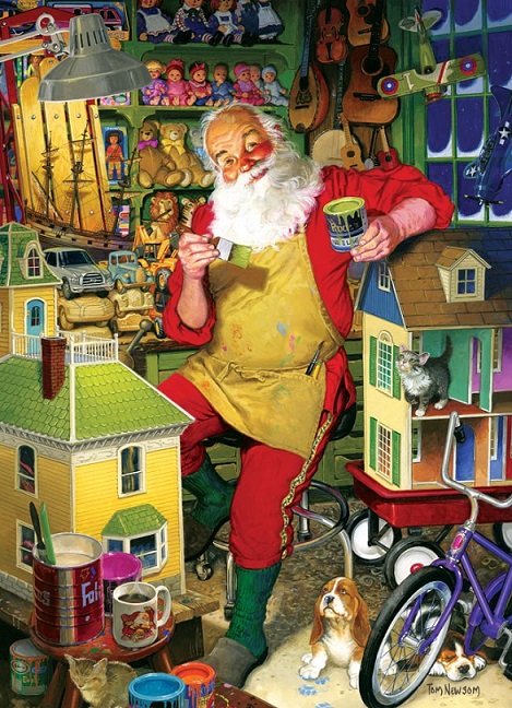 Papai Noel está chegando. quebra-cabeças online