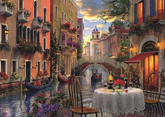 Венециански пейзаж. онлайн пъзел