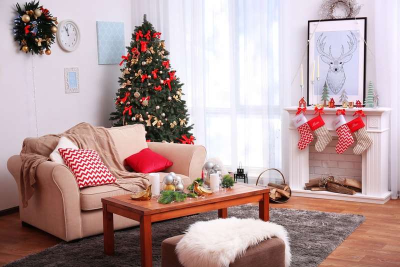Χριστουγεννιάτικο σαλόνι online παζλ