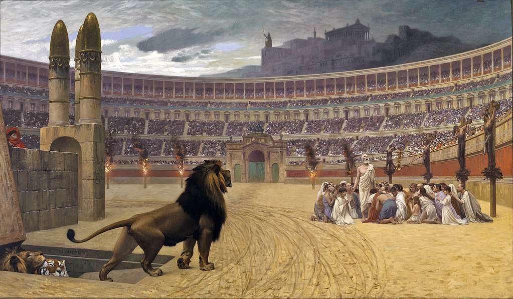 Cristianos en el Coliseo rompecabezas en línea