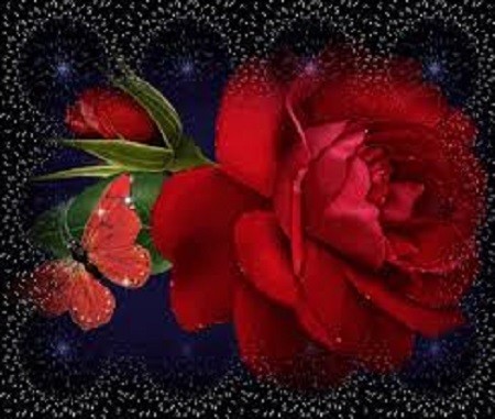 Vörös rózsa. online puzzle