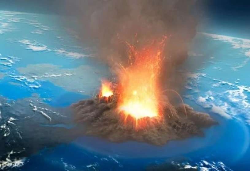 Erupția vulcanului. jigsaw puzzle online