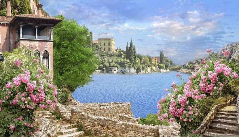 Mediterraan panorama. legpuzzel online