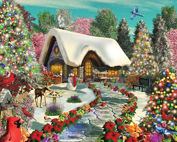 Christmas landscape. jigsaw puzzle