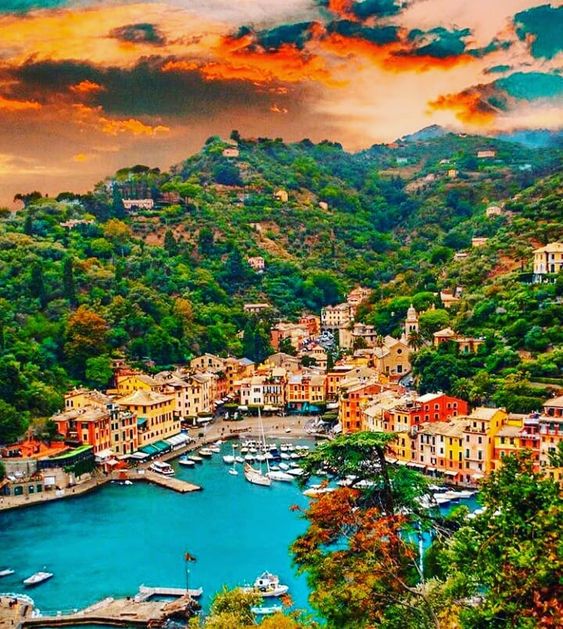 Město v Itálii, Portofino online puzzle