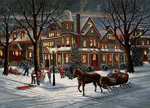 Town at dusk. jigsaw puzzle online