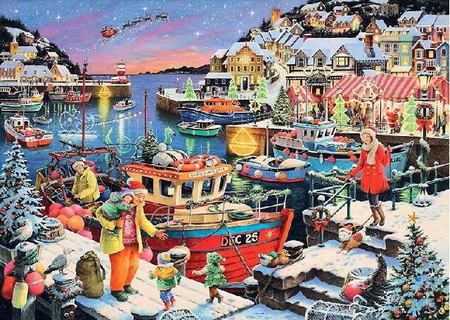Crăciunul lângă mare. jigsaw puzzle online