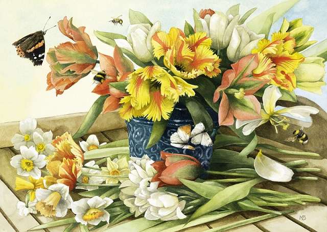 Jarní květiny. online puzzle