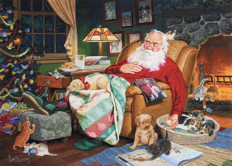 Santa má také Vánoce. skládačky online