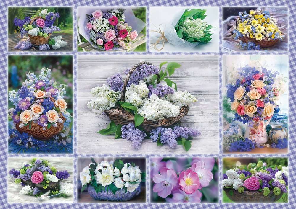 Floral collage. online puzzle