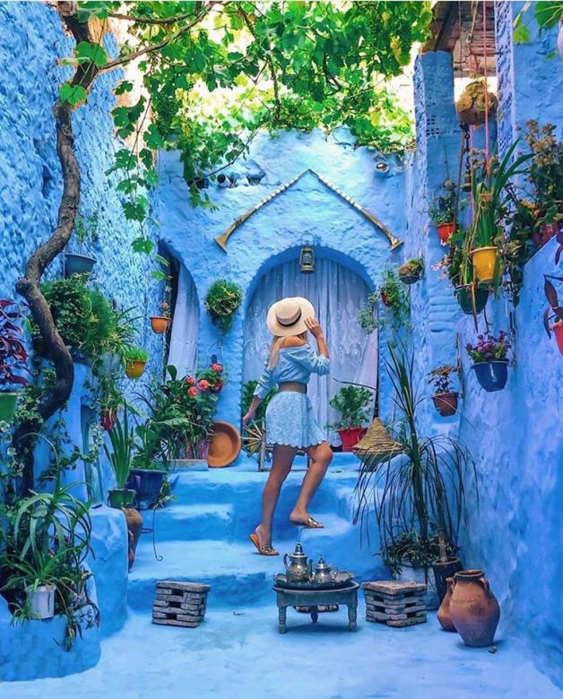 Wunderschönes blaues Marokko Online-Puzzle