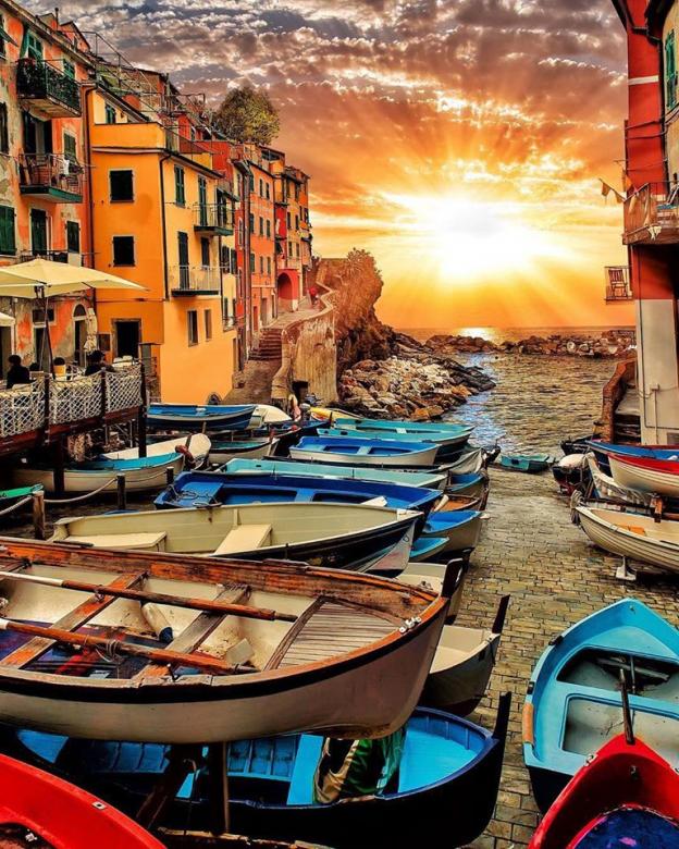 Krásné Cinque Terre Itálie skládačky online