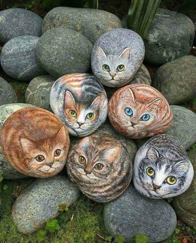 коти на камені пазл онлайн