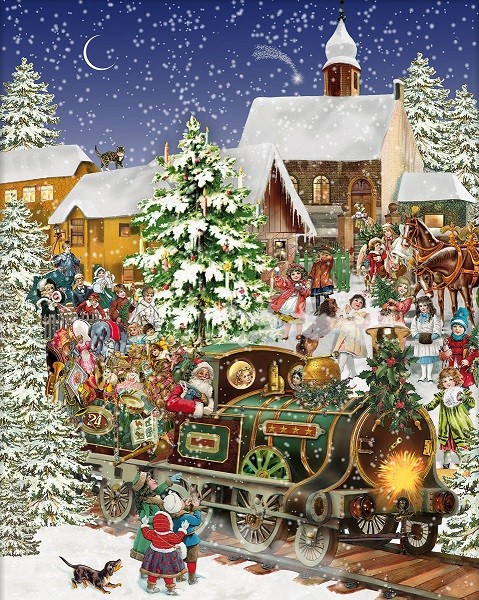 A train with presents. online puzzle