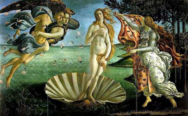 Obraz Sandro Botticelli - Narodziny Wenus puzzle