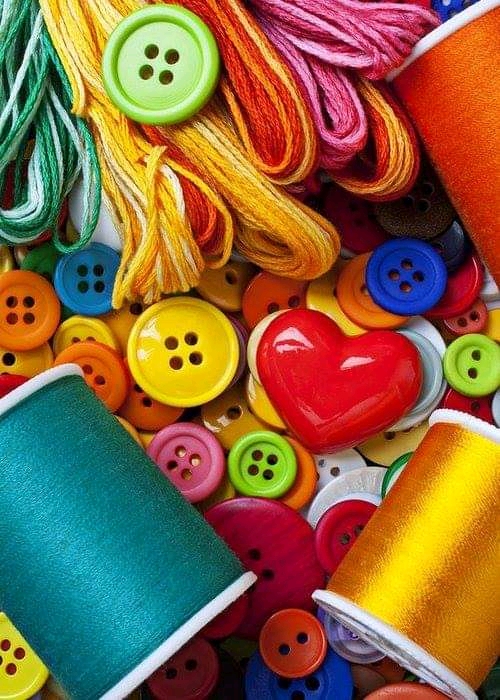 Buttons thread heart online puzzle
