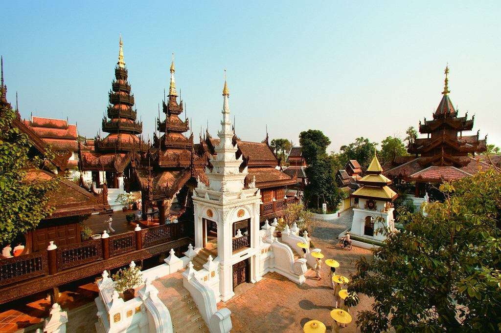 Thailand. Chiang Mai pussel på nätet