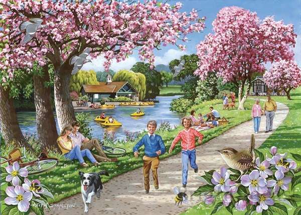 Růžové jaro online puzzle
