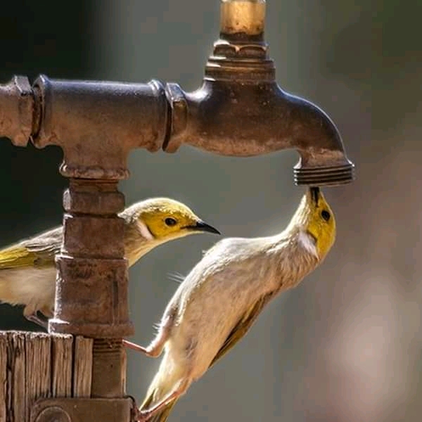 Păsări de la robinetul păsărilor puzzle online