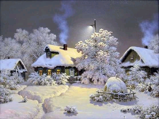 Beautiful winter cottage jigsaw puzzle online