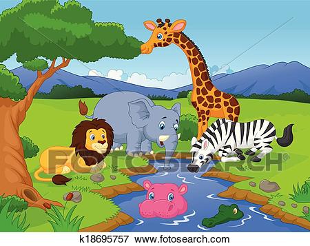 animali della savana puzzle online