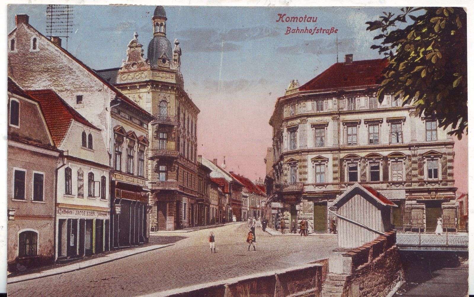 Chomutov Nádražní ulice från gamla Palacké pussel på nätet