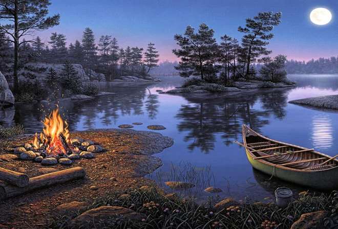 Evening by the water jigsaw puzzle online