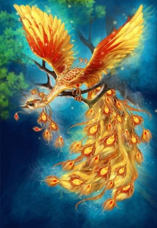 Pássaro mágico dourado puzzle online