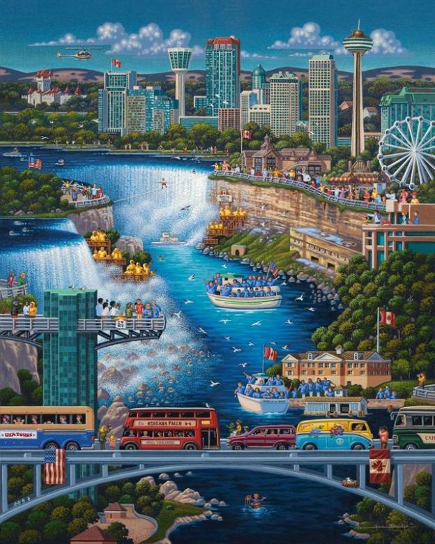 Niagara Falls. Puzzlespiel online