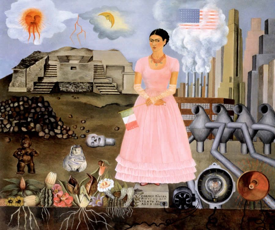 Autorretrato en la frontera - Frida Kahlo (1932) Pussel online