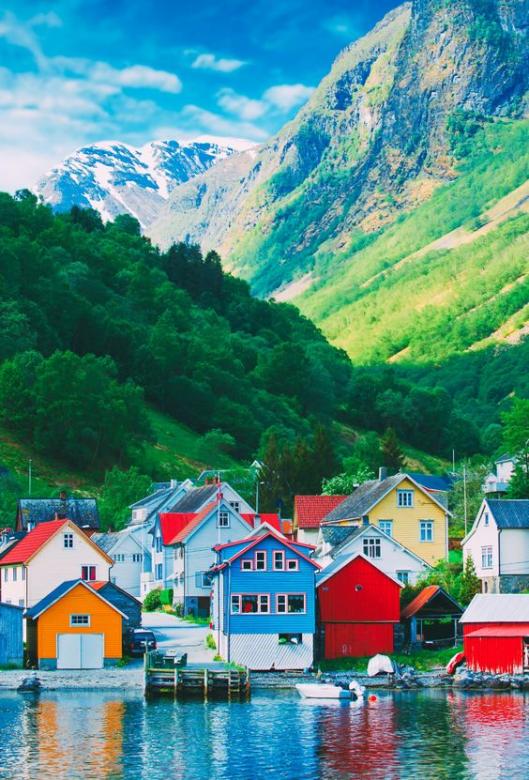 Красочная Норвегия пазл онлайн