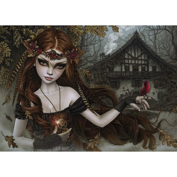 Oiseau rouge, Frances Victoria puzzle en ligne