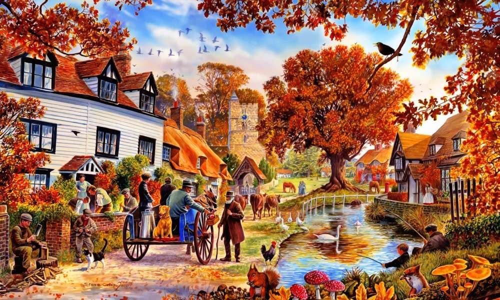 Outono no campo puzzle online
