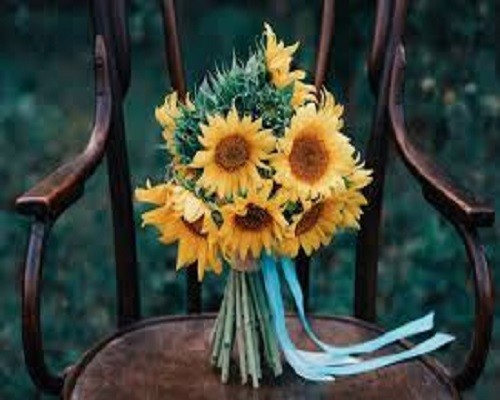 Gele zonnebloemen. legpuzzel online