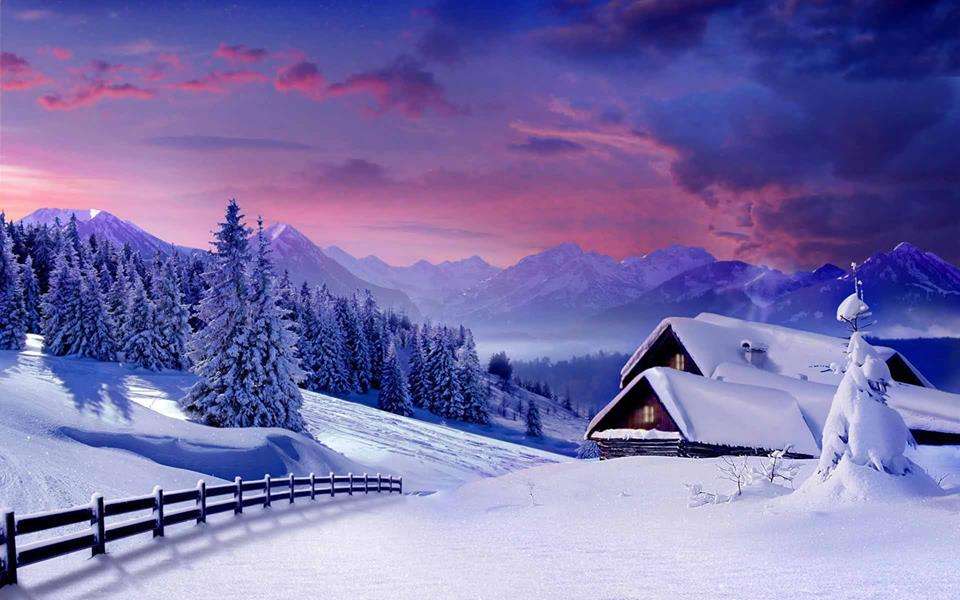 зимен пейзаж онлайн пъзел