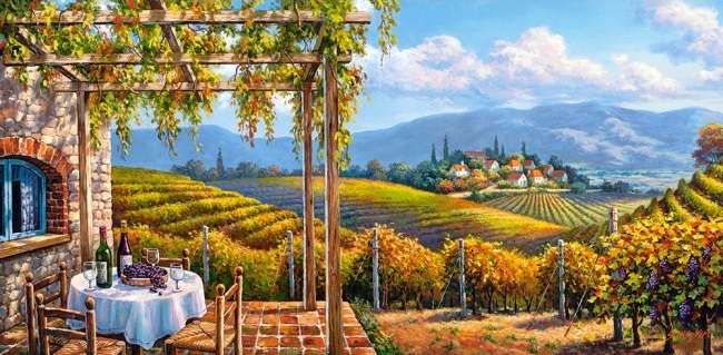 Italiaanse wijngaard. online puzzel