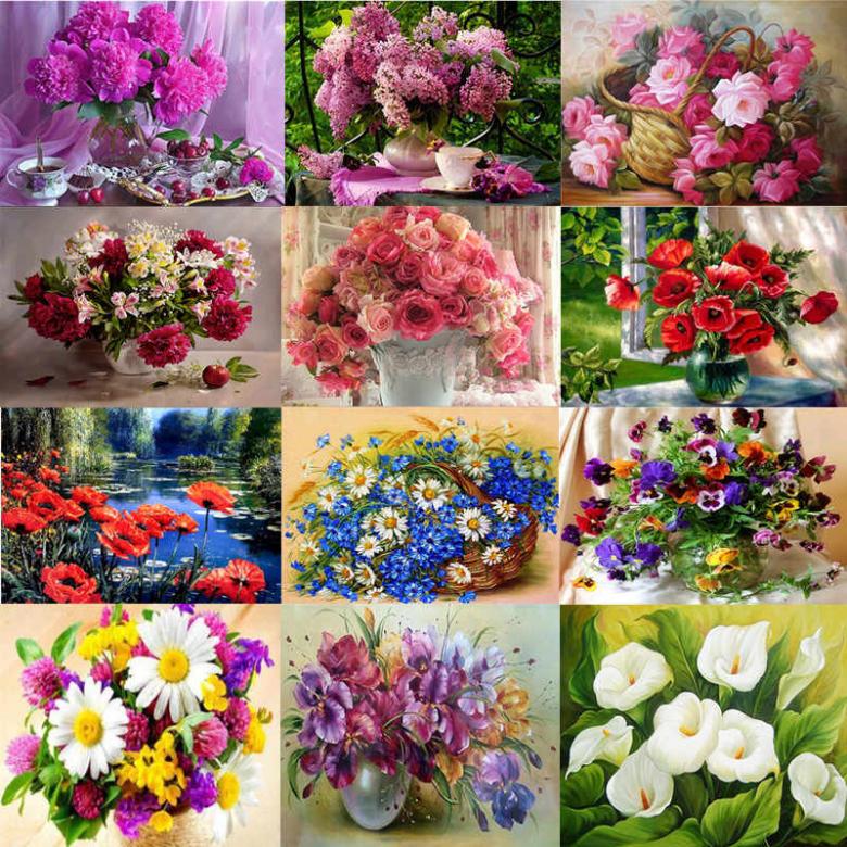 Schöne Blumensträuße. Puzzlespiel online