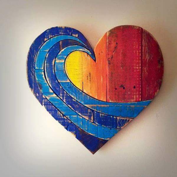 Coeur coloré puzzle en ligne
