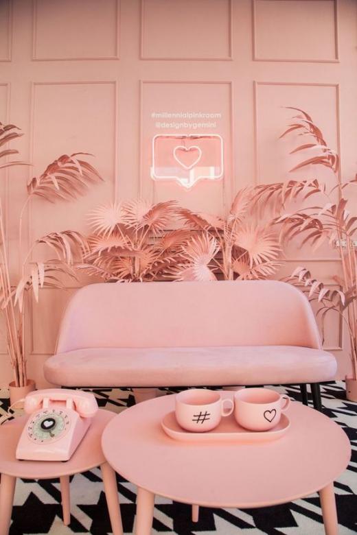 Een roze kamer legpuzzel online