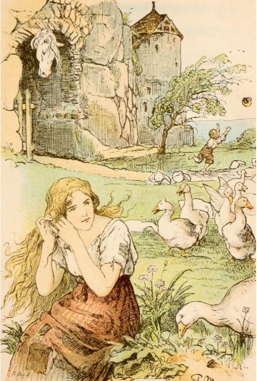 Dívka a husy na pastvě puzzle online