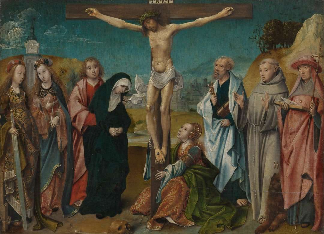 Christus aan het kruis, met legpuzzel online