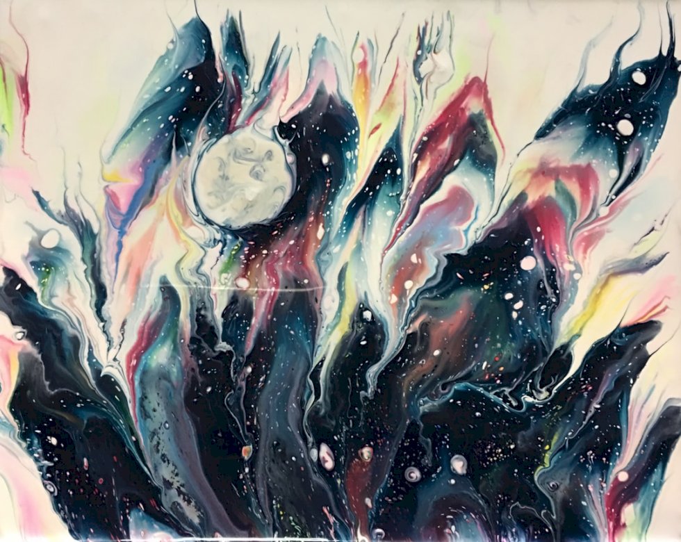 Space Moon, en av mina akryler Pussel online
