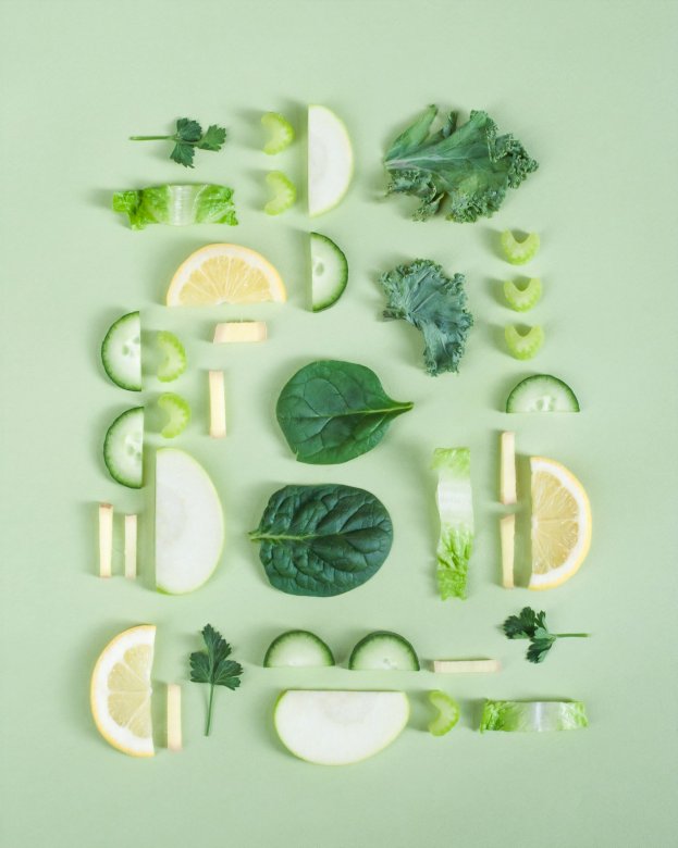 Зеленые овощи пазл онлайн