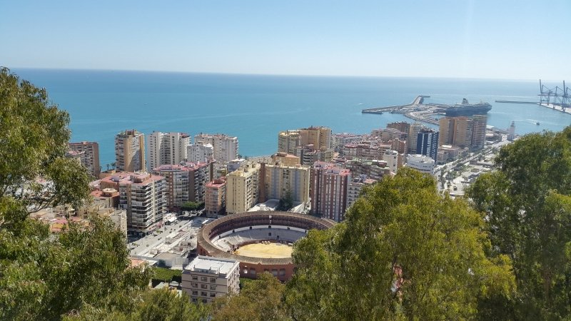 Malaga panorama pussel på nätet