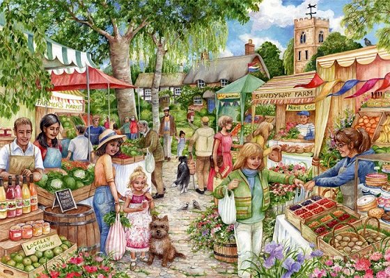 Mercado de alimentos. puzzle online